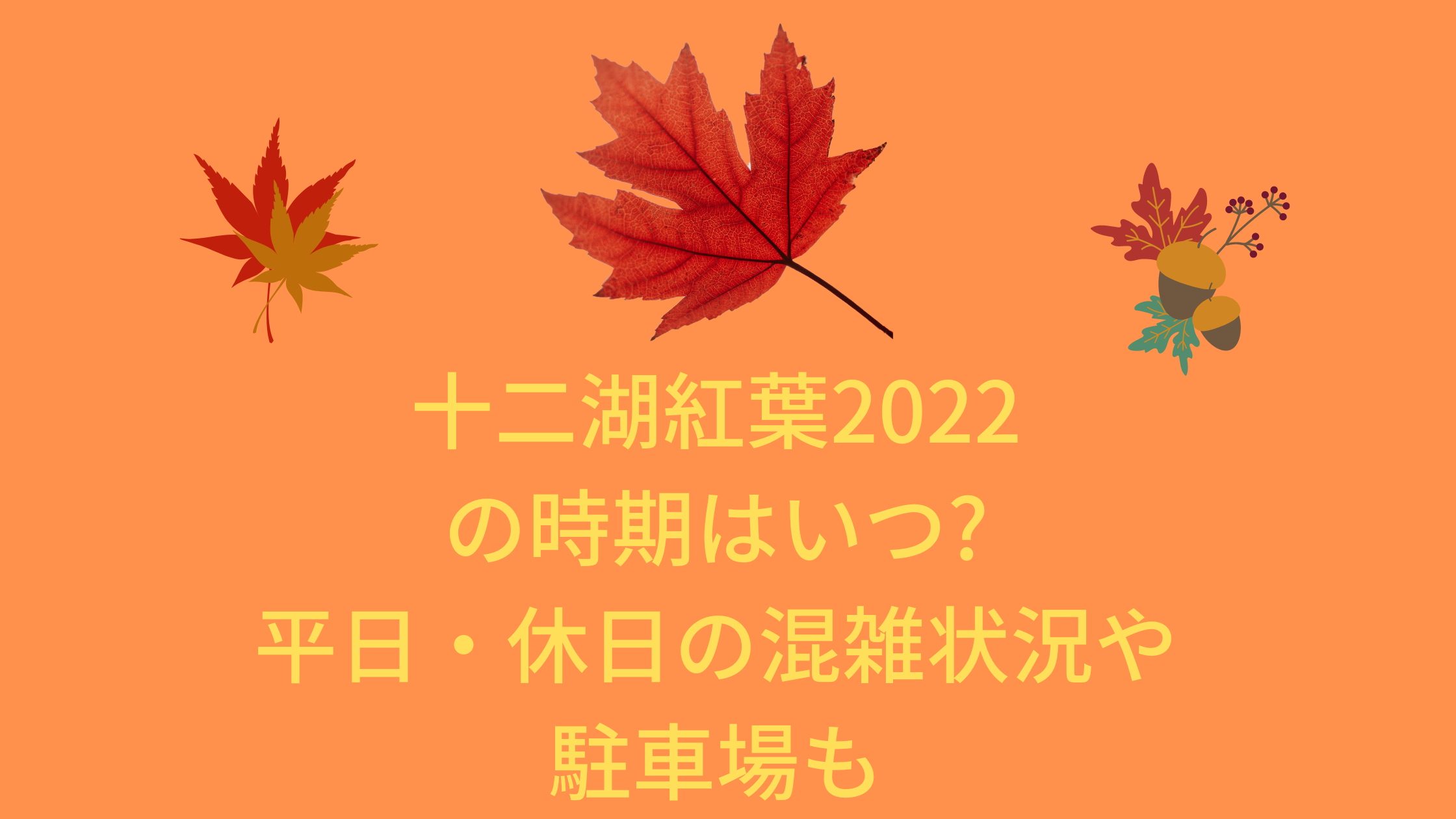 十二湖紅葉22の時期はいつ 平日 休日の混雑状況や駐車場も 混雑してる