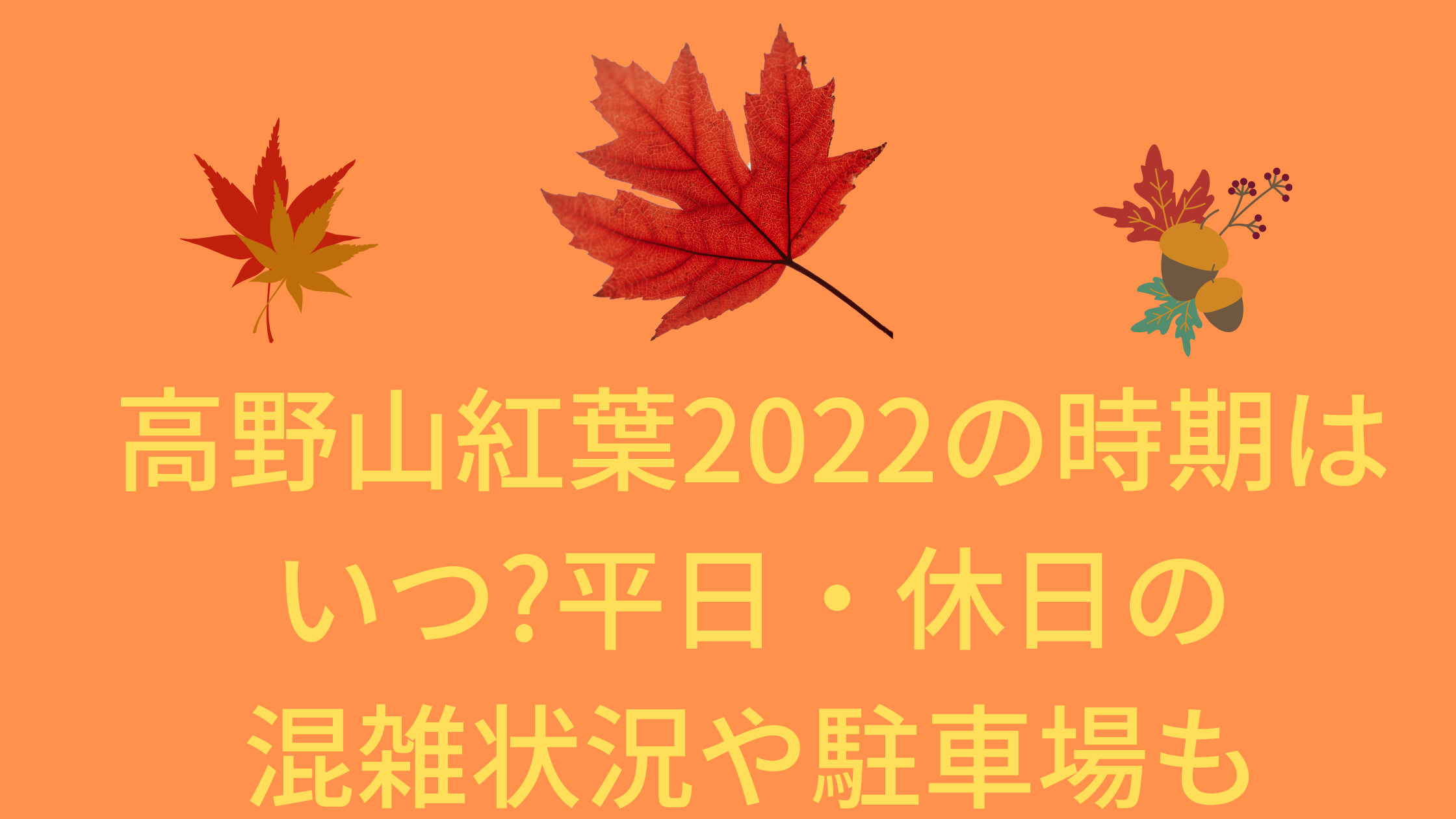 高野山紅葉22の時期はいつ 平日 休日の混雑状況や駐車場も 混雑してる